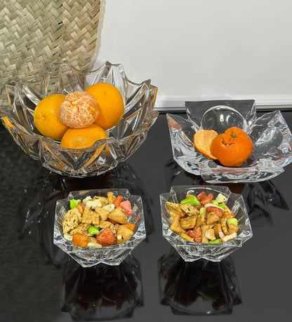 4pcs set Luxury Glass Serving Bowls