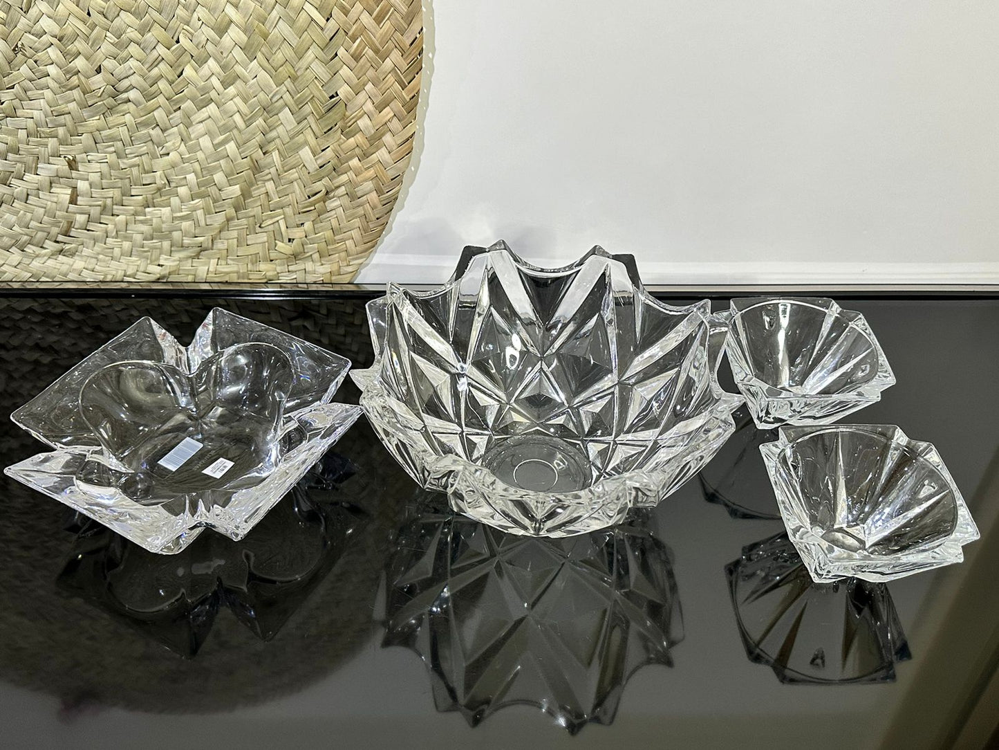 4pcs set Luxury Glass Serving Bowls