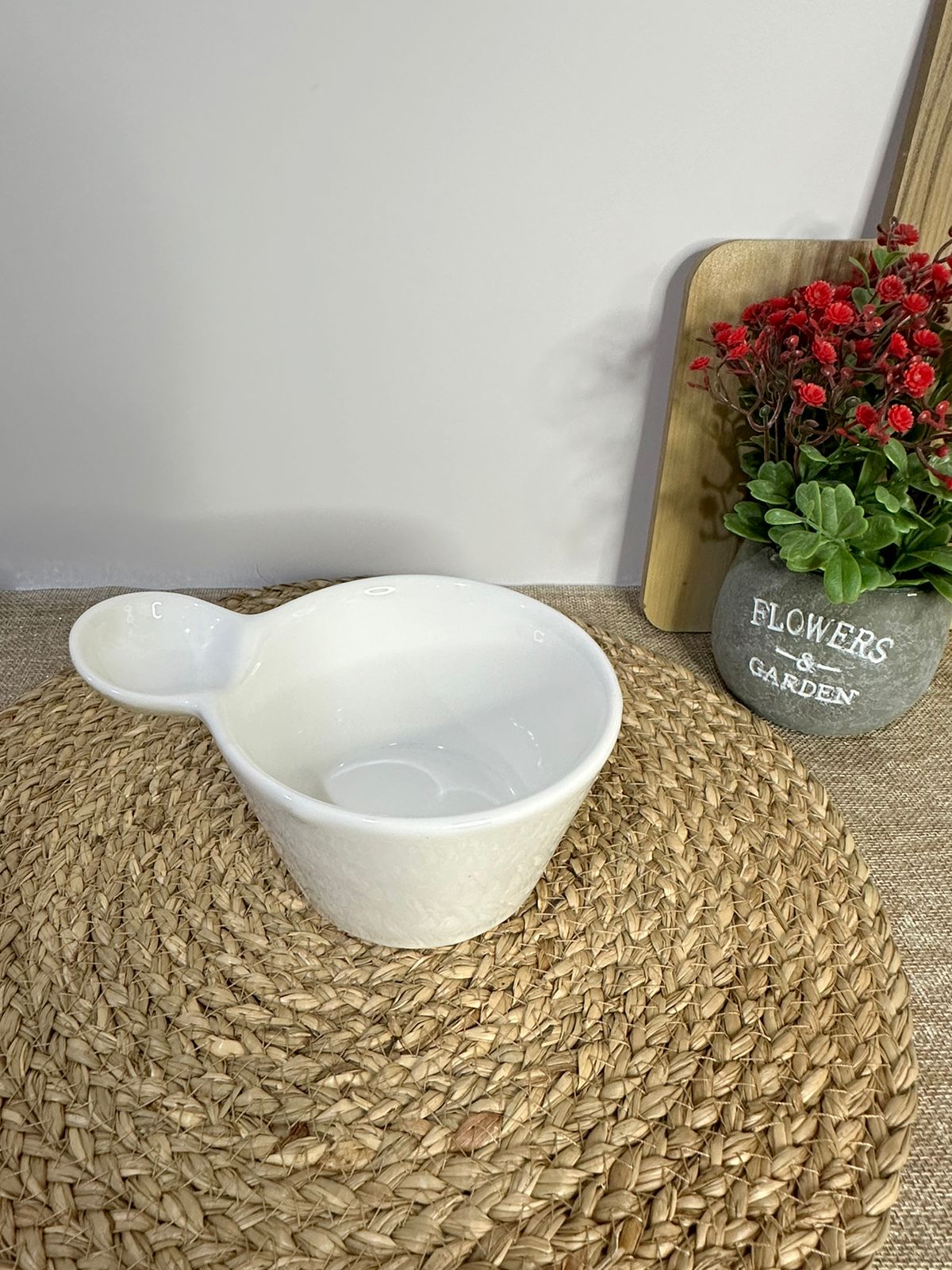 Porcelain Snack and Dip Bowl