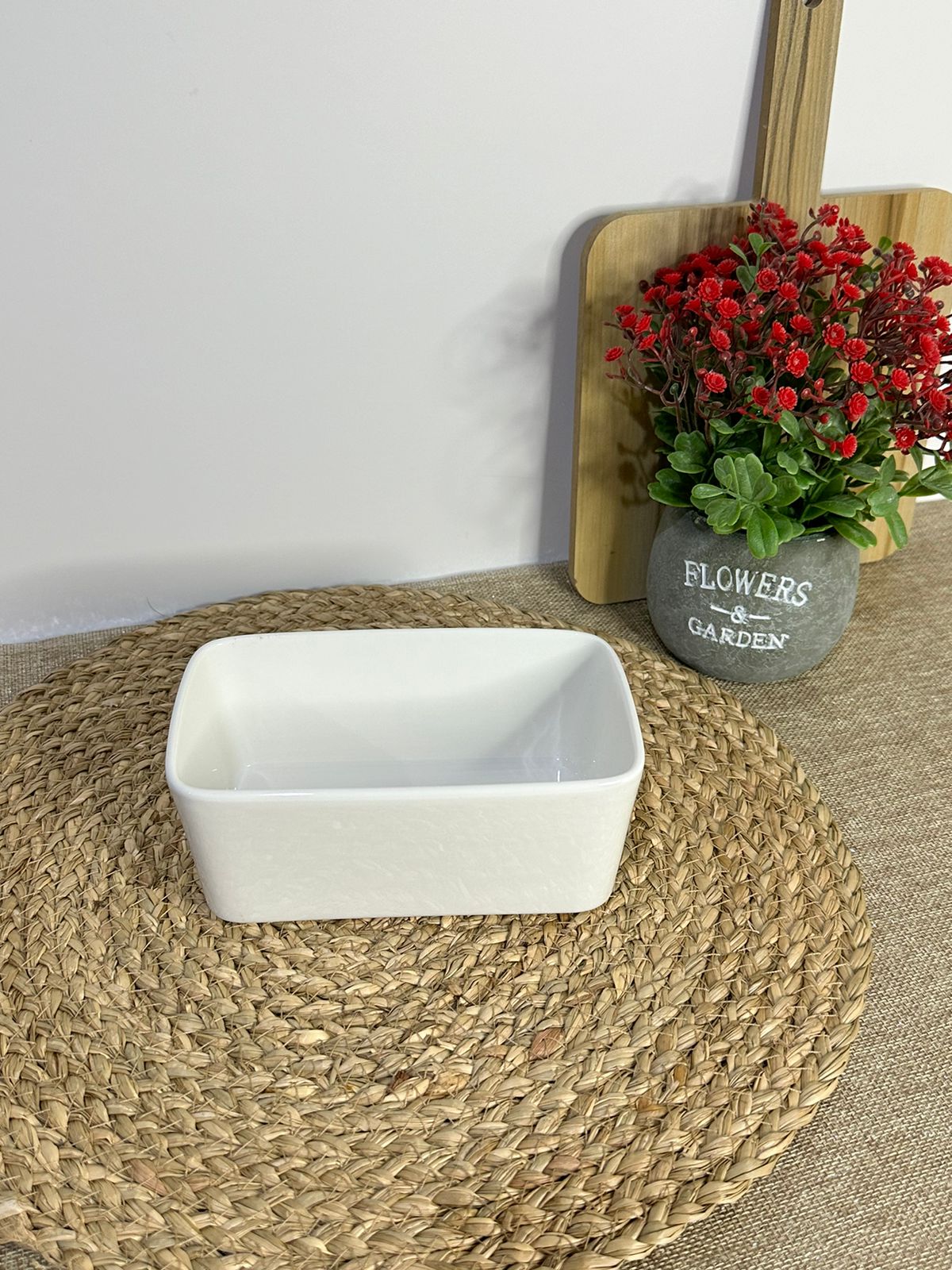 Rectangular Porcelain Container Bowl