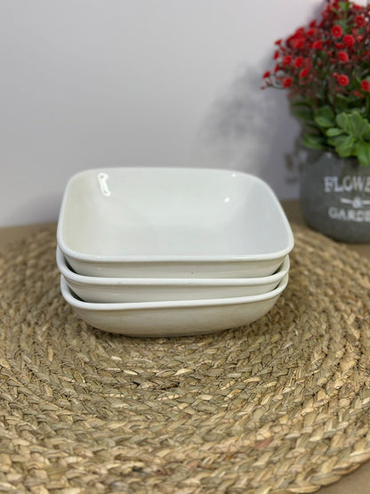 Medium Porcelain Square for Salad and Soup