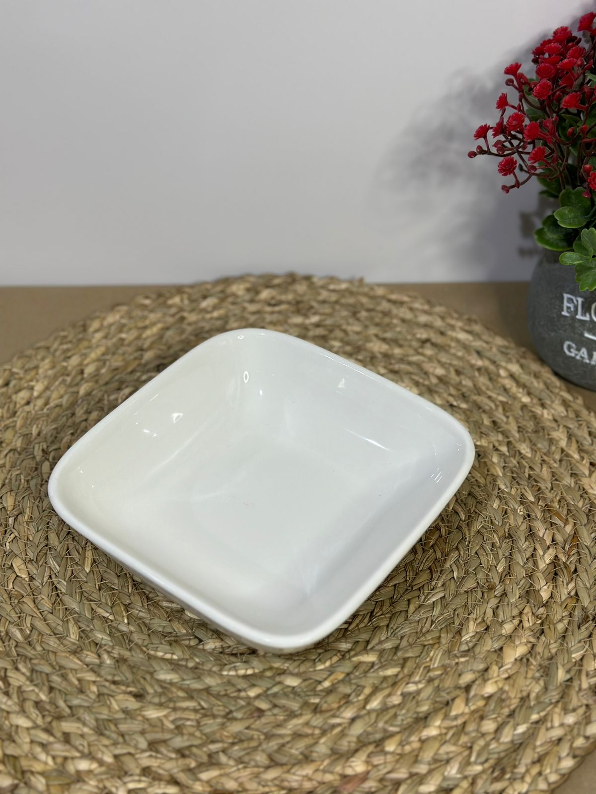 Medium Porcelain Square for Salad and Soup