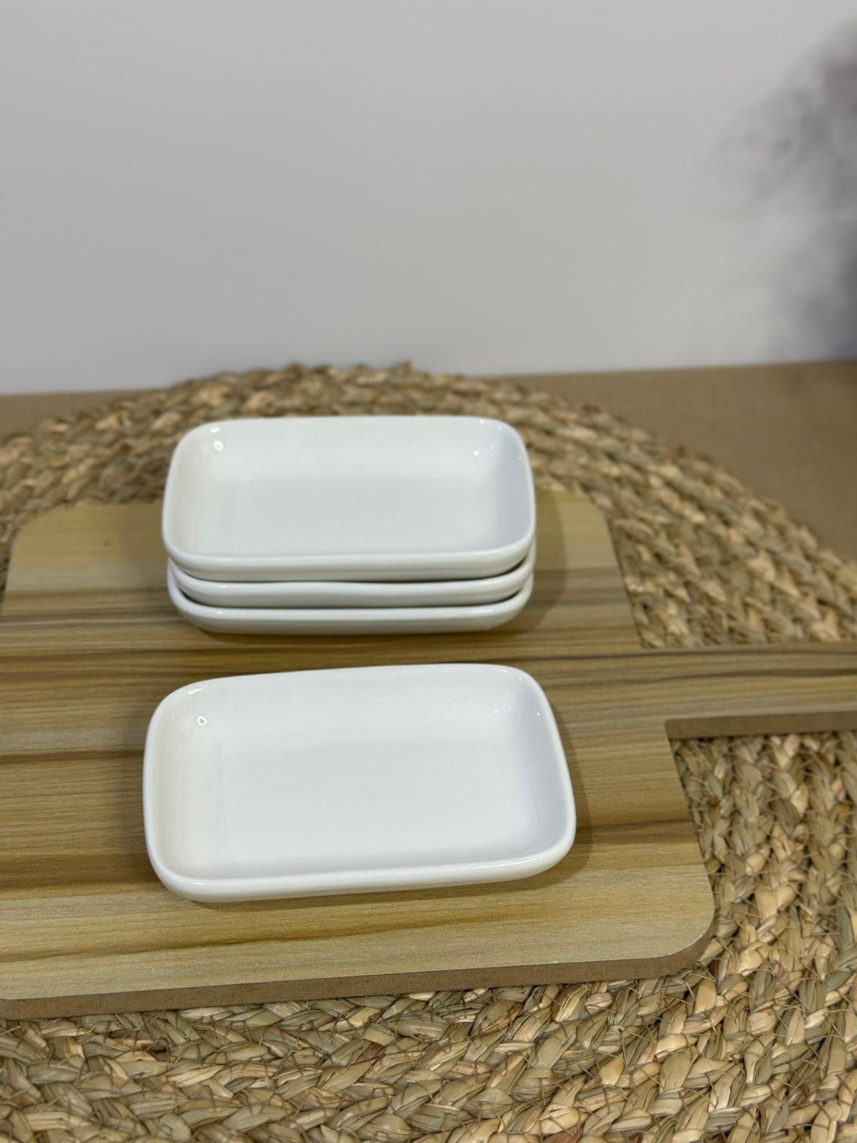 Small Rectangular Porcelain Plate for breakfast & Jam styl2