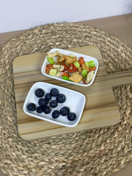 Small Rectangular Porcelain Plate for breakfast & Jam styl2