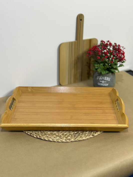 Rectangular bamboo tray styl2