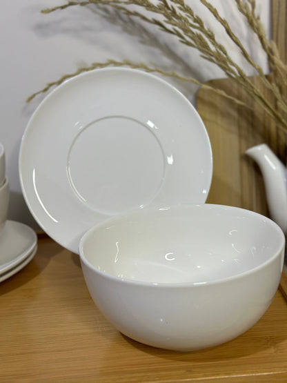 Luxury Medium Porcelain Bowl with plate styl4