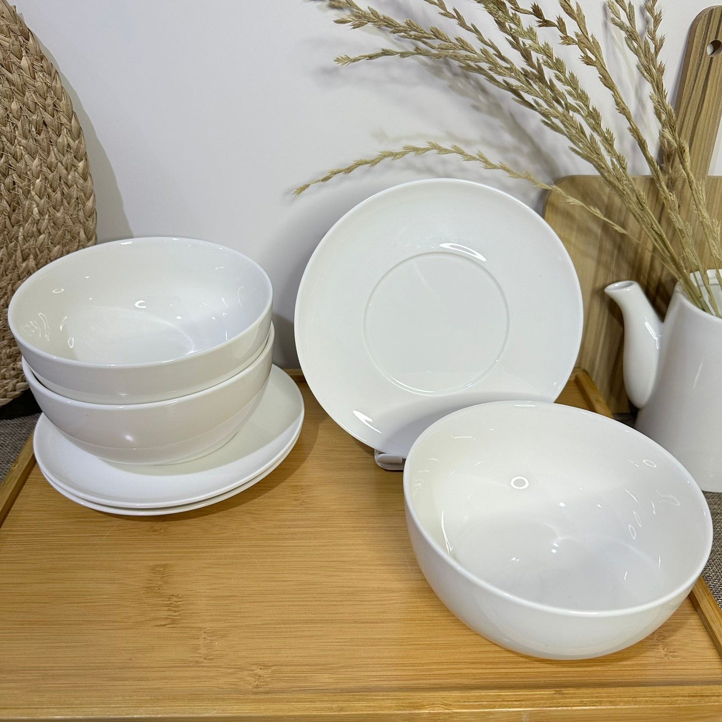 Luxury Medium Porcelain Bowl with plate styl4