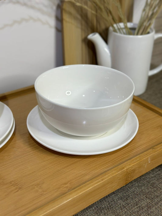 Luxury Medium Porcelain Bowl with plate styl4