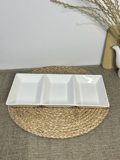 3-Well Rectangle Ceramic Container styl2