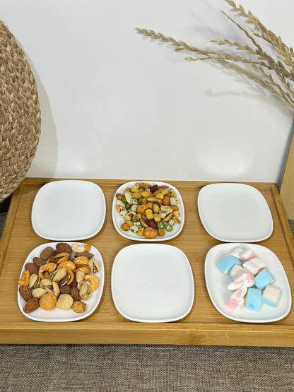 Small Rectangular Porcelain Plate for breakfast & Jam styl4