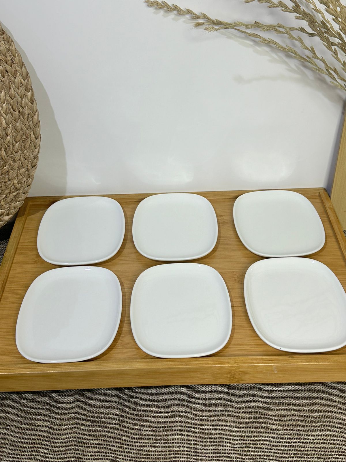 Small Rectangular Porcelain Plate for breakfast & Jam styl4