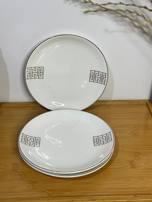 Premium Porcelain Plates – Set of 3 with Minor Defects (Read Description)styl5