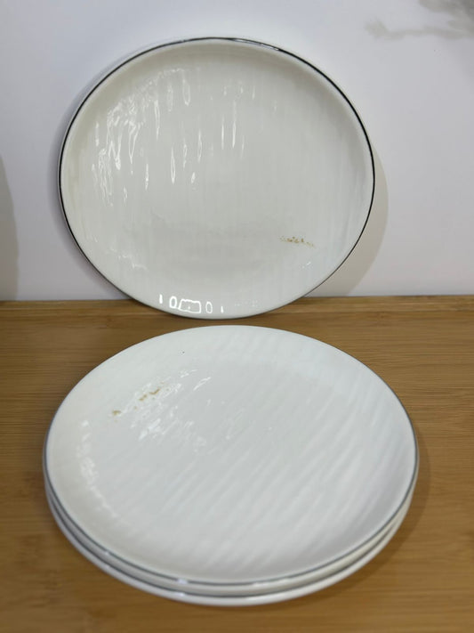 Premium Porcelain Plates – Set of 3 with Minor Defects (Read Description)styl6