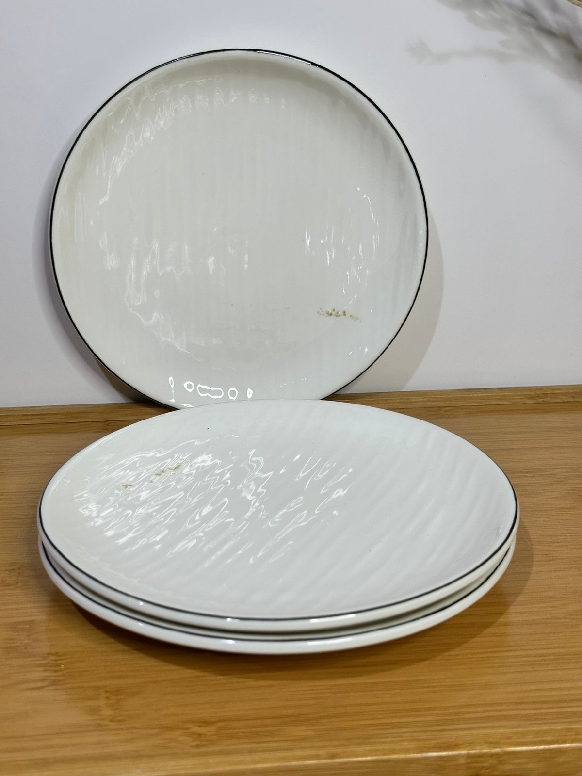 Premium Porcelain Plates – Set of 3 with Minor Defects (Read Description)styl6