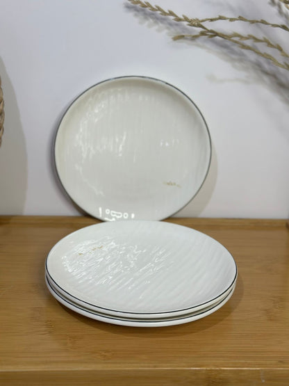 Premium Porcelain Plates – Set of 3 with Minor Defects (Read Description)styl6