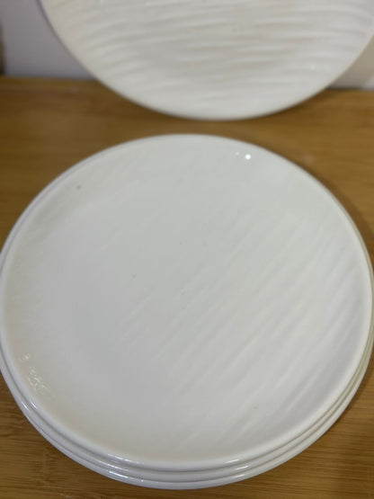 Premium Porcelain Plates – Set of 3 with Minor Defects (Read Description)