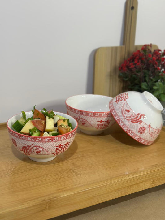 3pcs set Colored Porcelain Bowls (Styl-49)