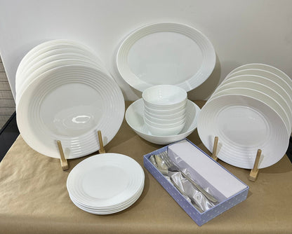 38pcs Opal Dinnerware & Premium Cutlery Set styl2