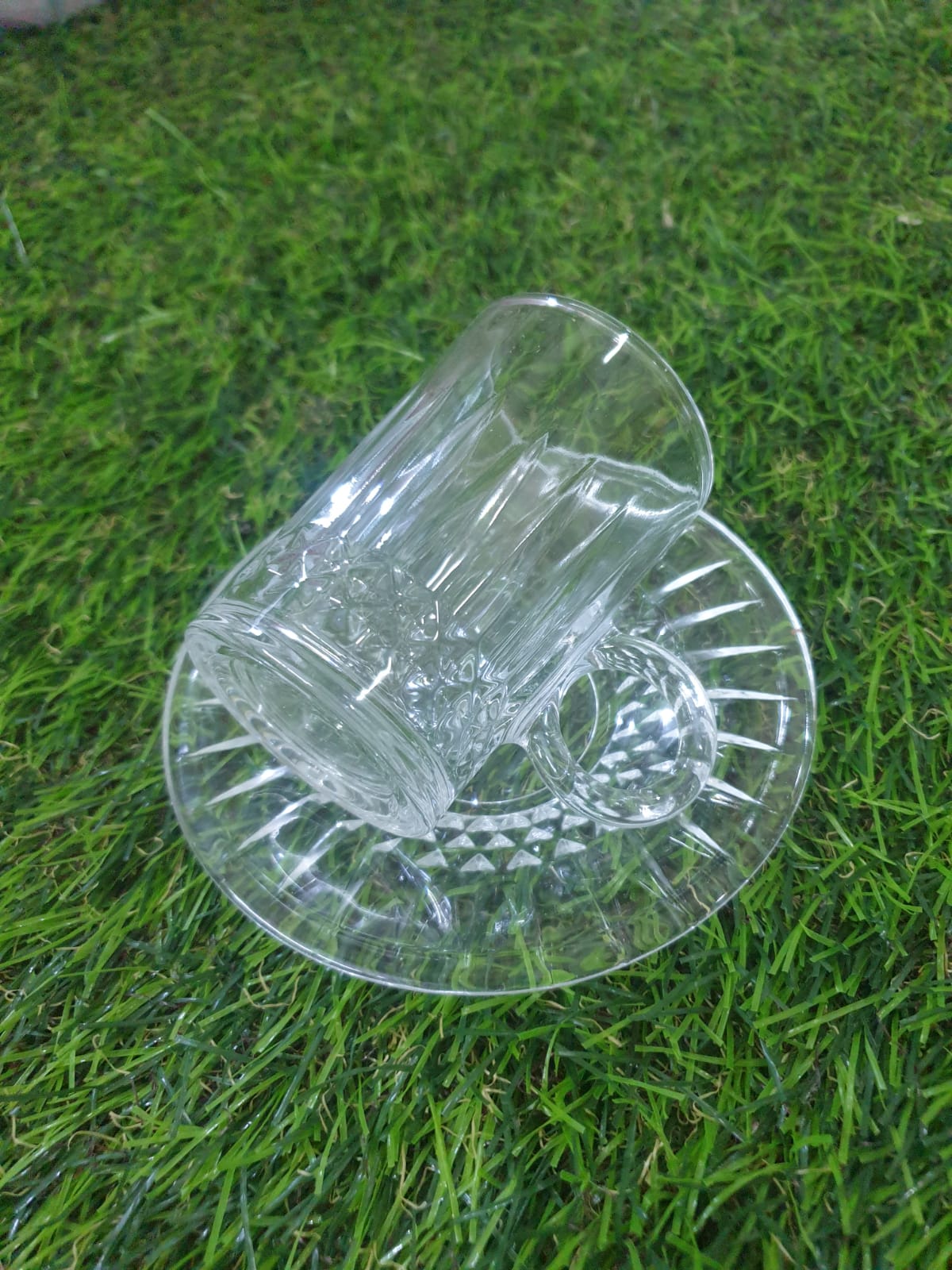 118ML Glass Coffee Cup with Plate  styl2