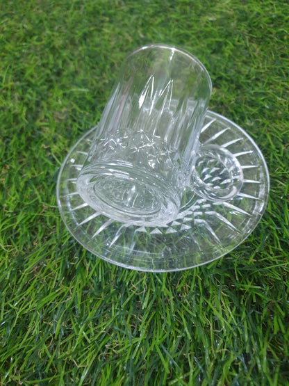 118ML Glass Coffee Cup with Plate  styl2