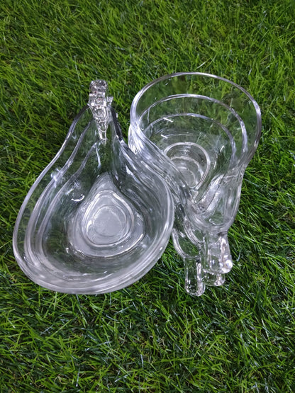 Stylish and Modern Glass Pear Bowl