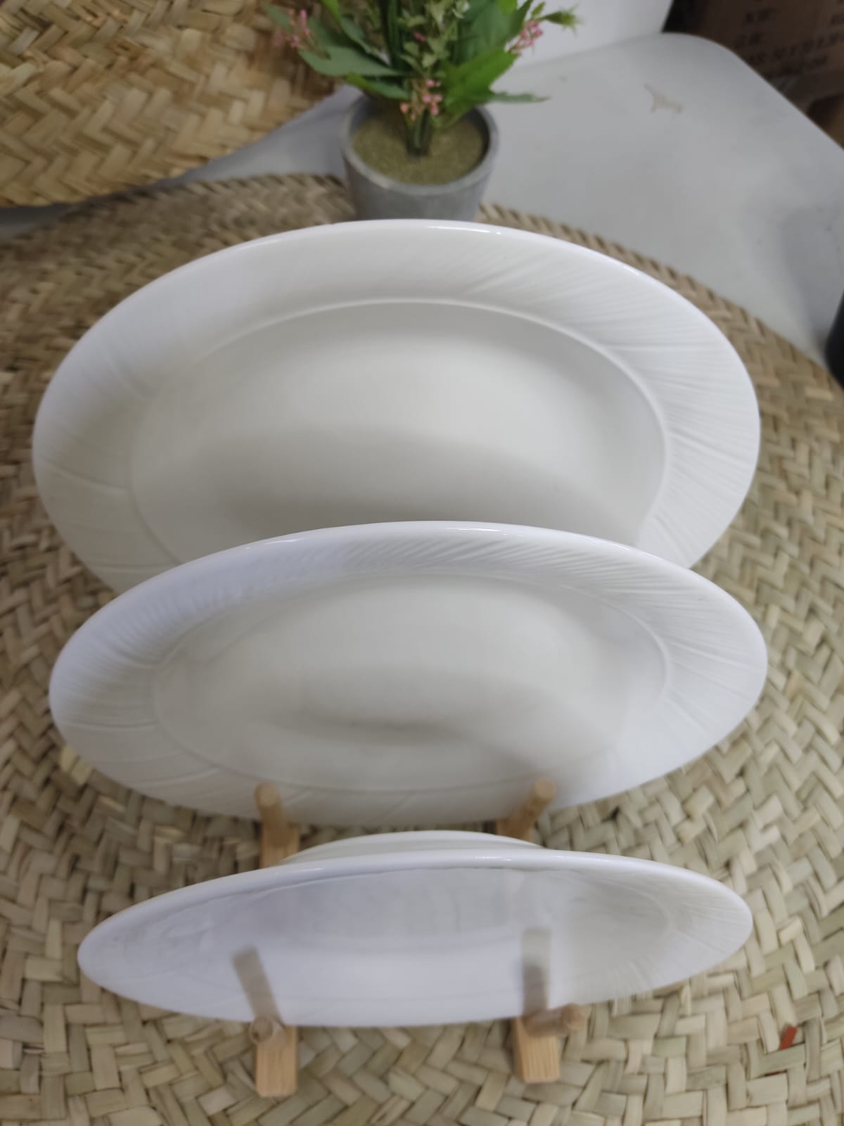 3pcs Luxury Porcelain Dining Plate