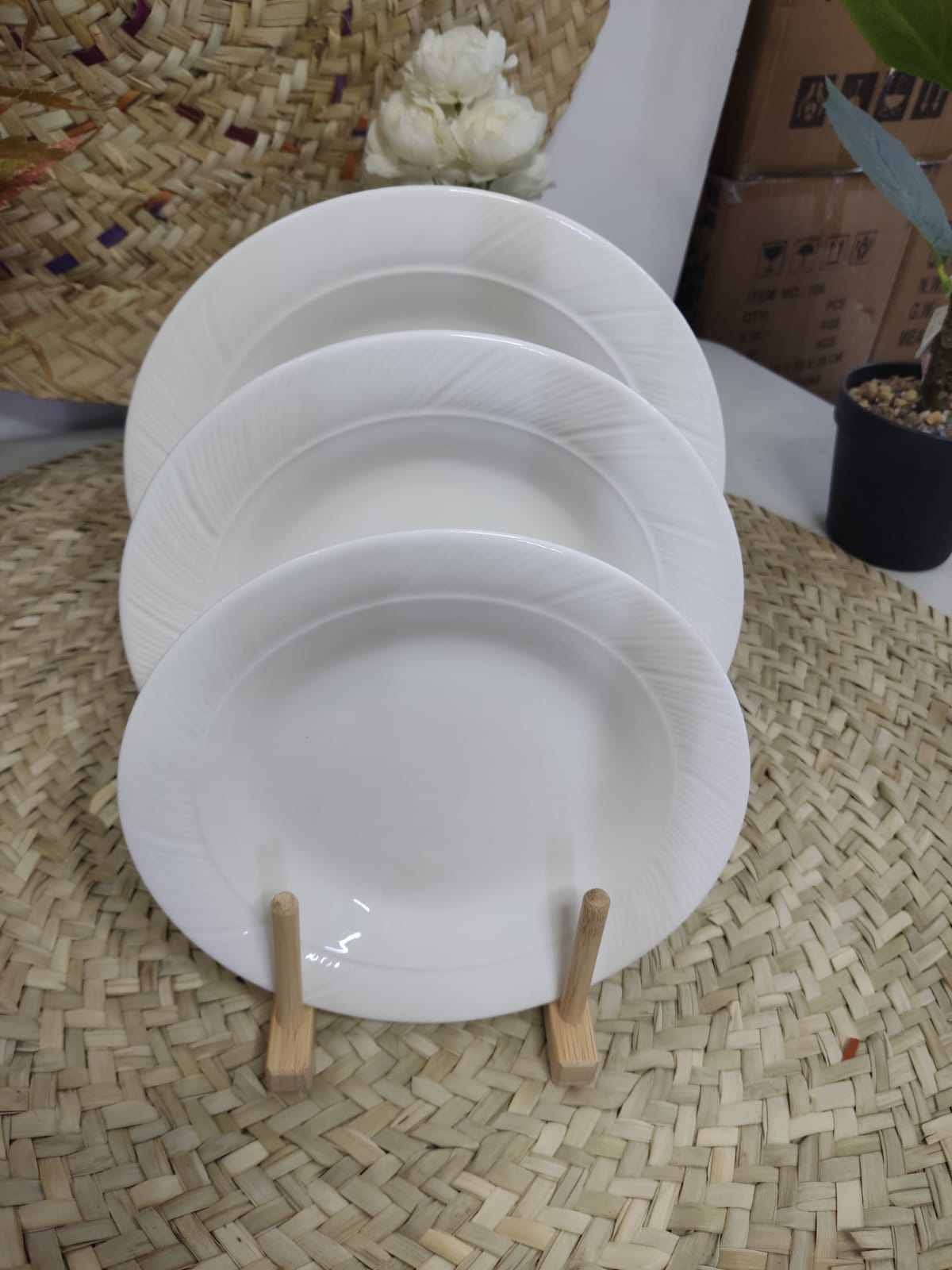 3pcs Luxury Porcelain Dining Plate