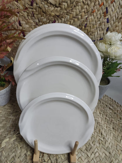 3pcs Luxury Porcelain Dining Plate styl2