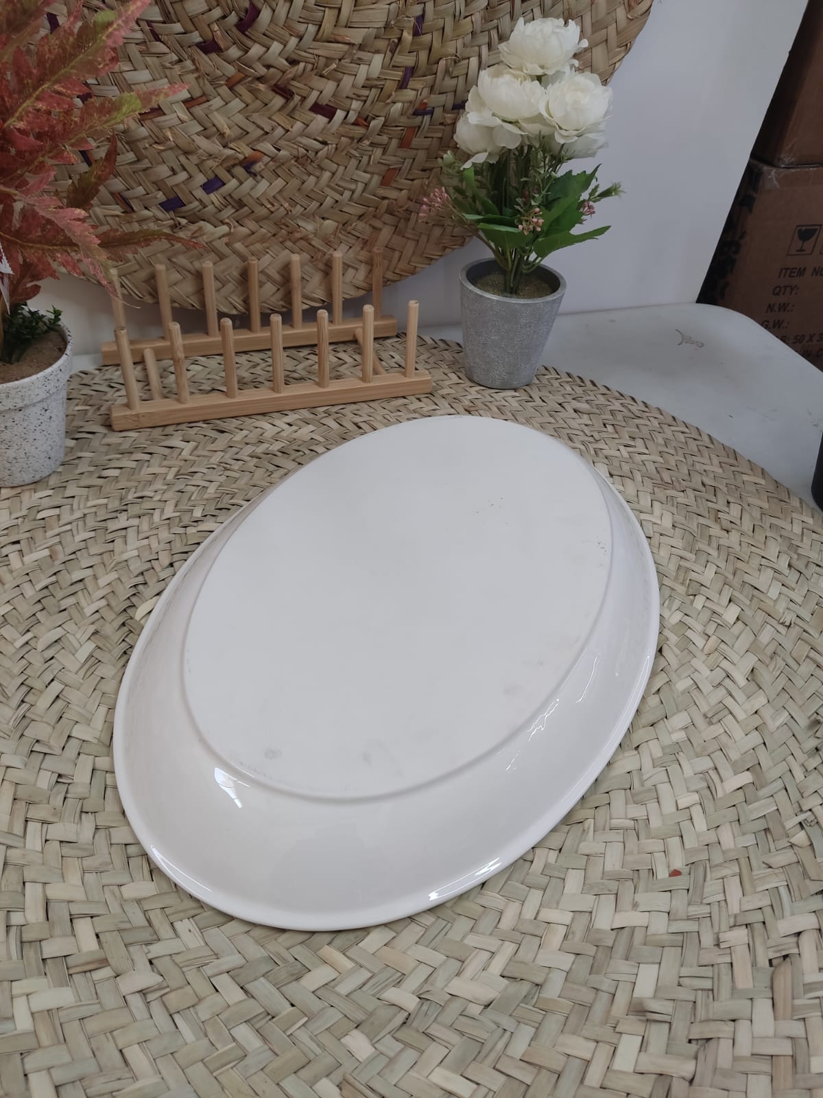 Luxury High-Quality Porcelain Oval Serving Plate styl3