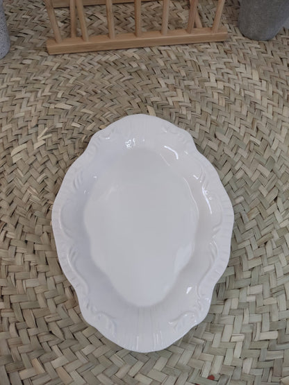 Luxury High-Quality Porcelain Oval Serving Plate styl4