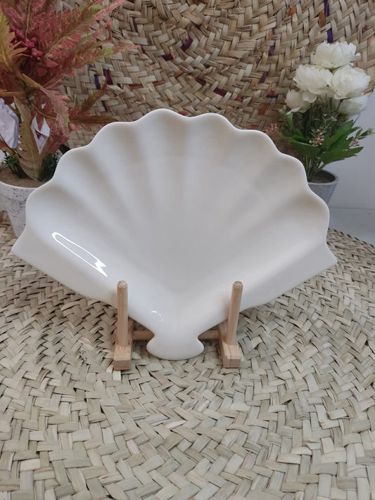 Luxury High-Quality Porcelain Shell-Shaped Serving Plate