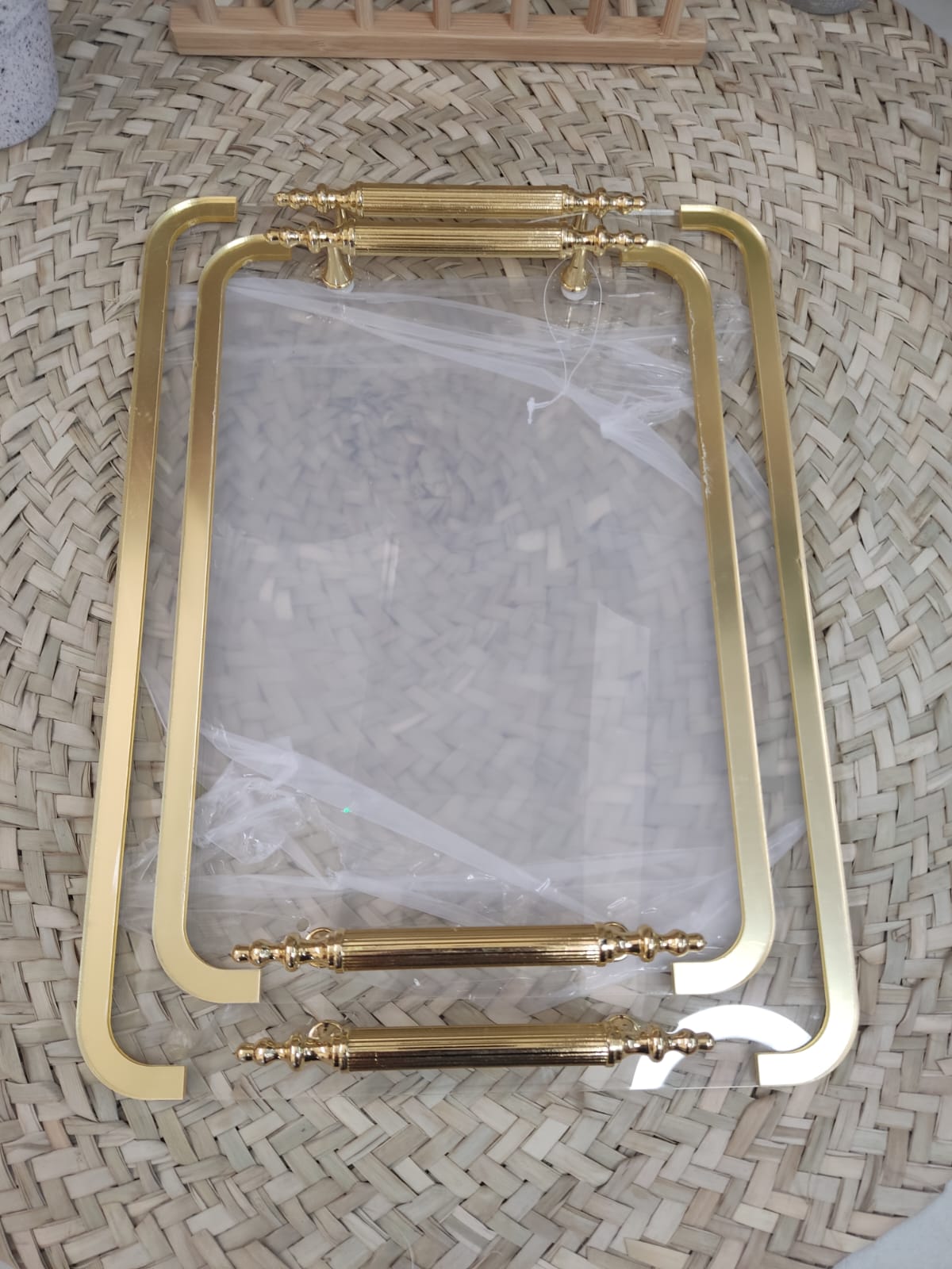 Elegant Rectangle Acrylic Serving Tray