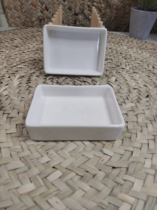 Small Rectangle Porcelain Serving Nuts Plate