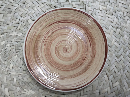 spiral design Porcelain Plate 21 cm