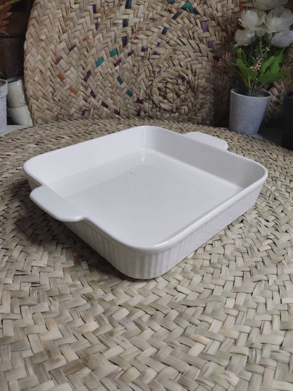 Large Porcelain Square Dish Bowl 26cm