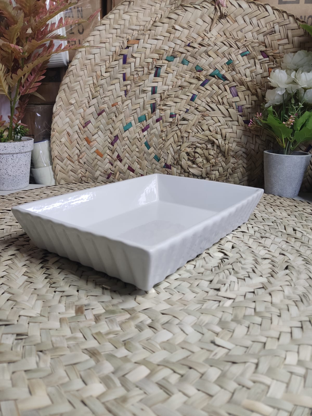 Large Porcelain Rectangular Dish Bowl styl23