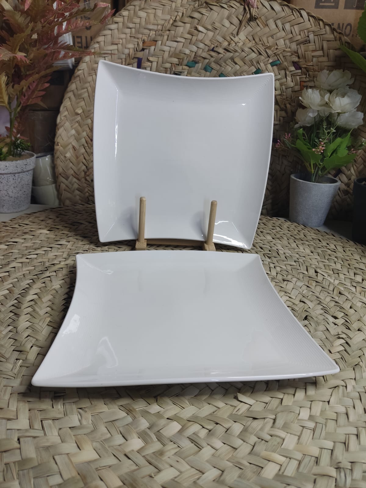 Luxury Porcelain Serving plate - Square styl8