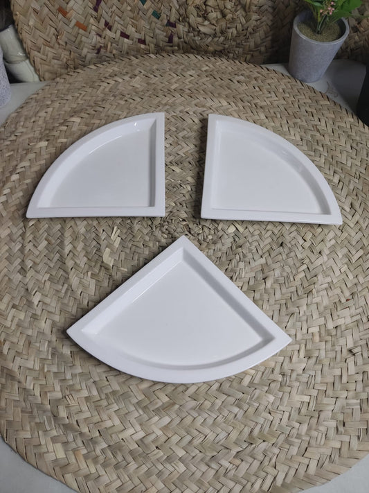 Elegance White Porcelain Triangular Plate