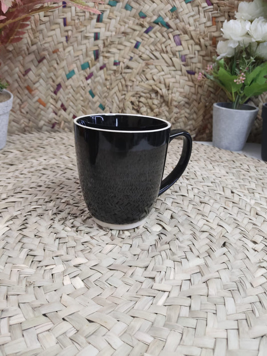 Large Black Porcelain Mug – 800ml