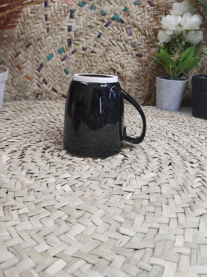 Large Black Porcelain Mug – 800ml