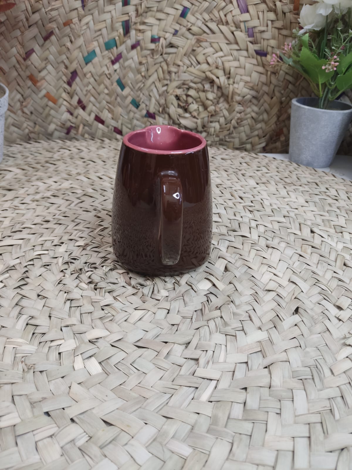 600ml Brown Porcelain Mug Jug