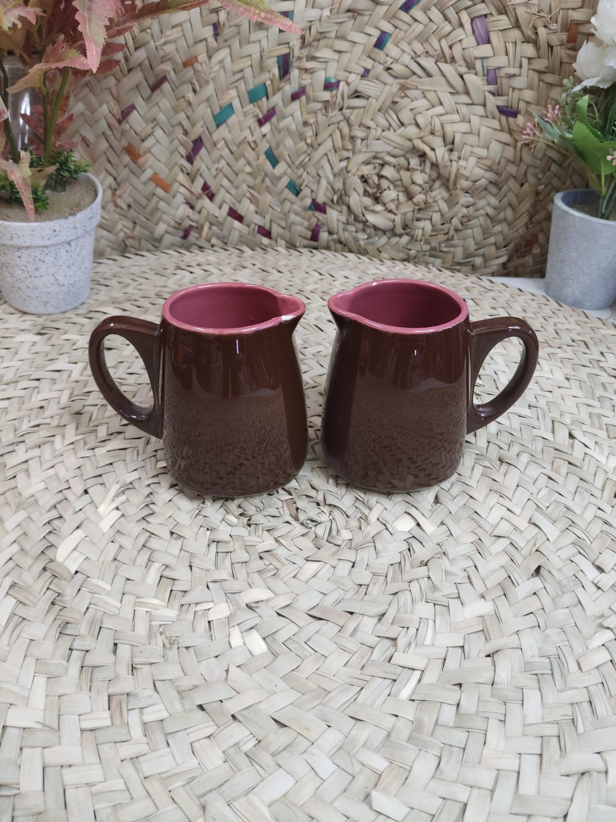 600ml Brown Porcelain Mug Jug