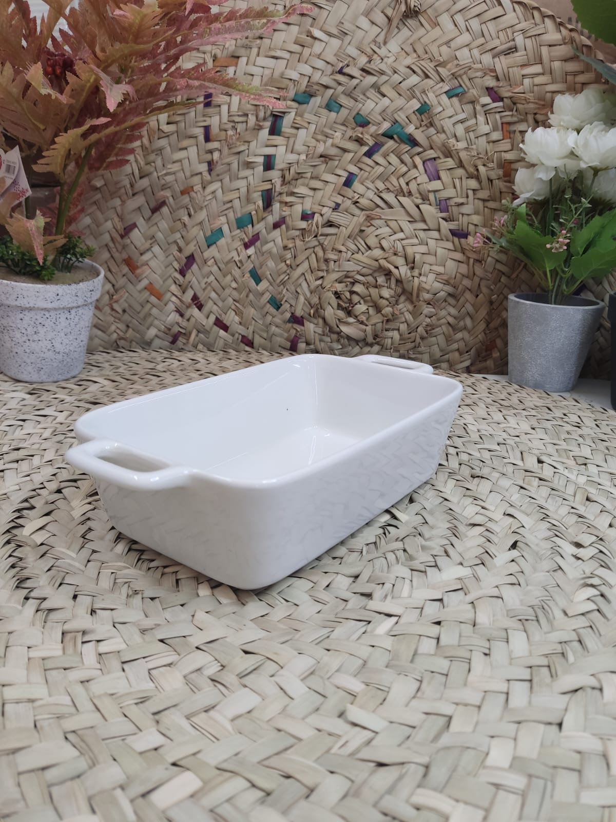 Medium Porcelain Rectangular Dish Bowl styl20