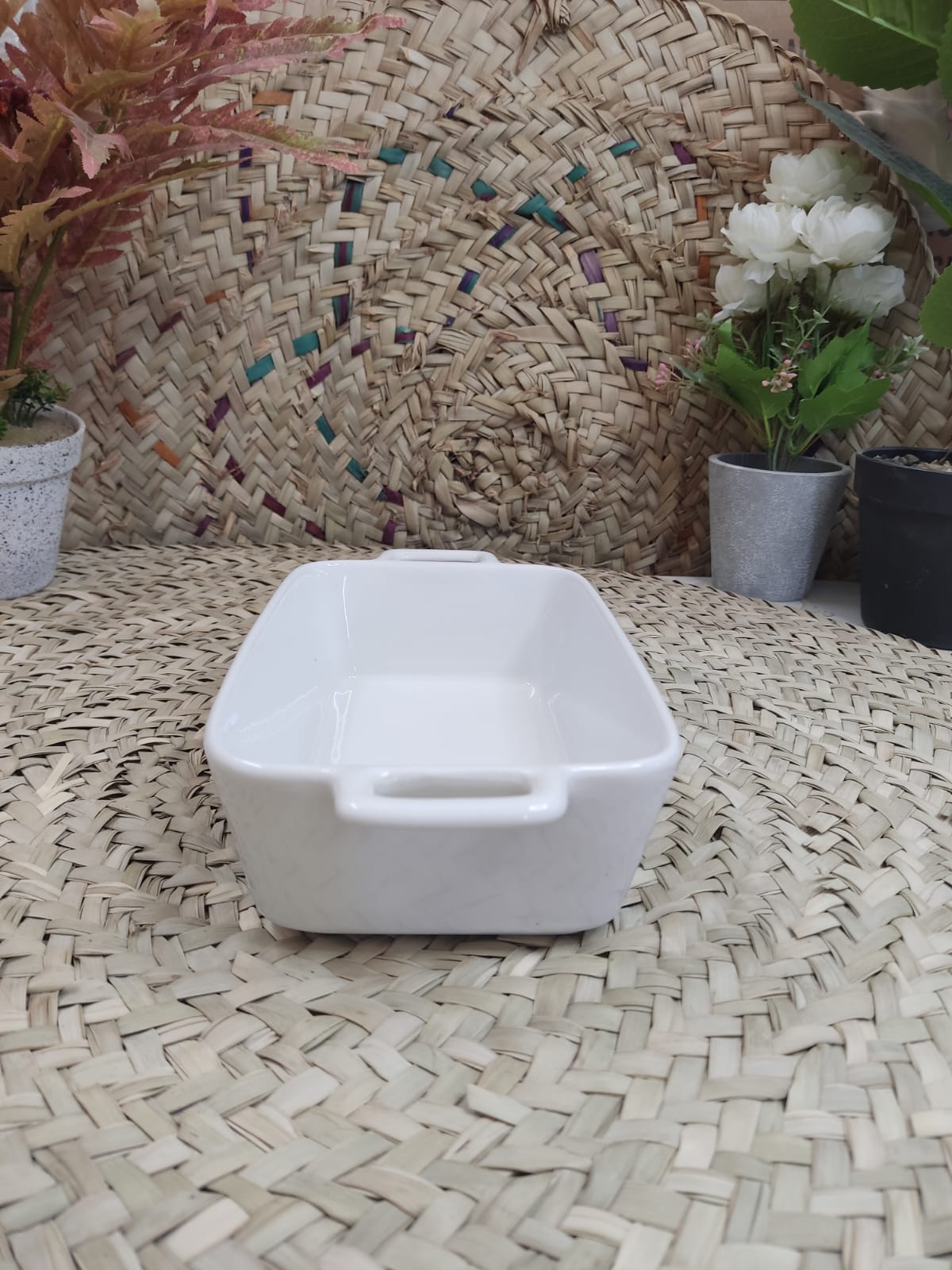 Medium Porcelain Rectangular Dish Bowl styl20