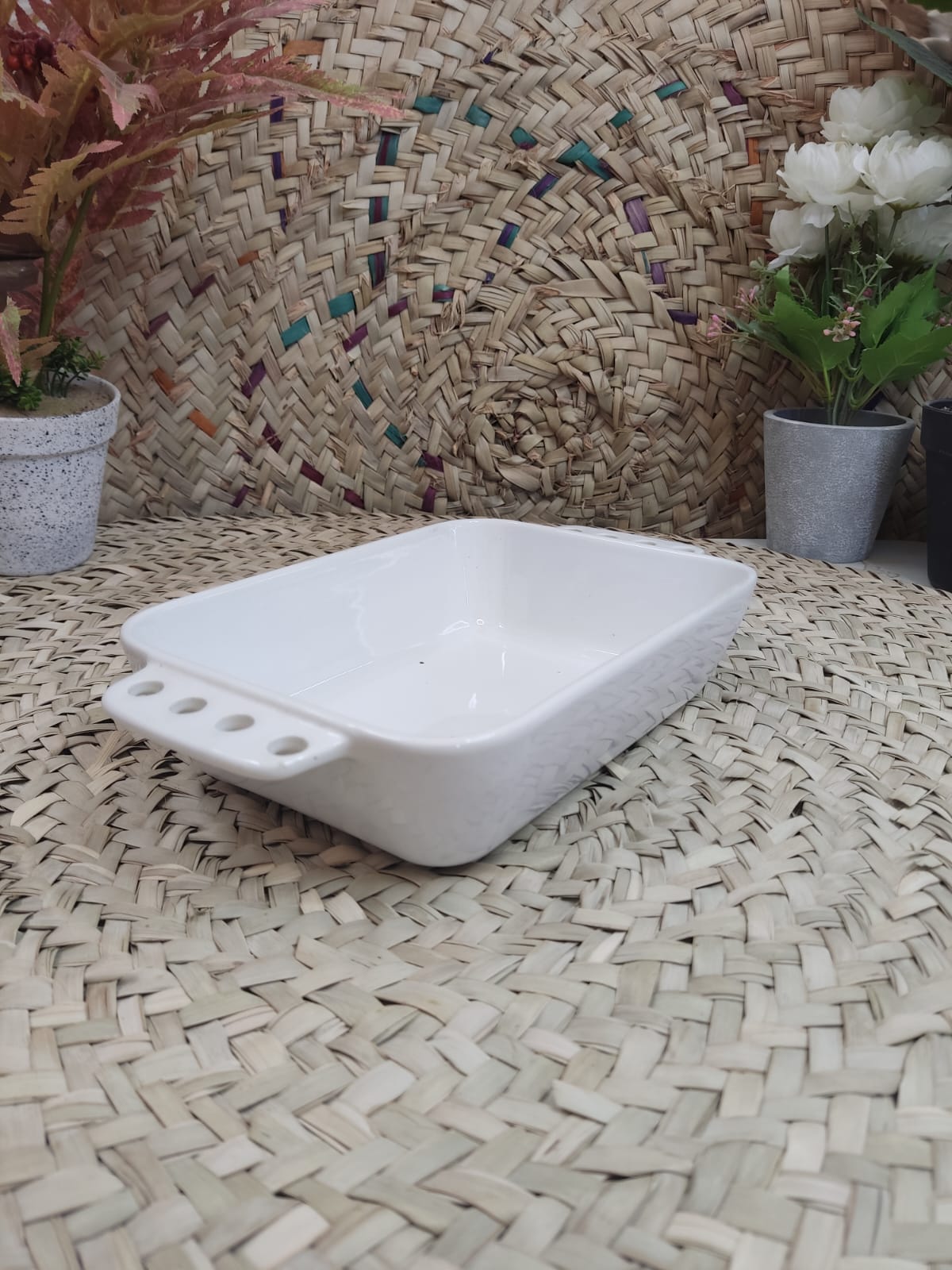 Medium Porcelain Rectangular Dish Bowl styl21