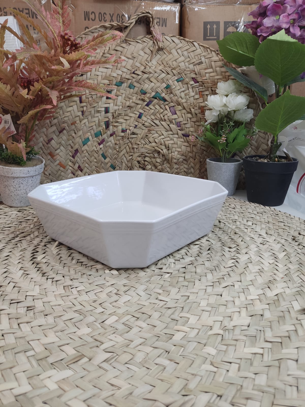 Large Porcelain Square Dish Bowl 28cm