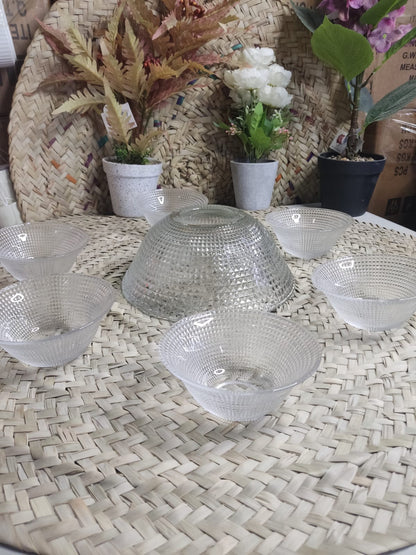 7pcs set Glass Serving Dessert Bowls styl2