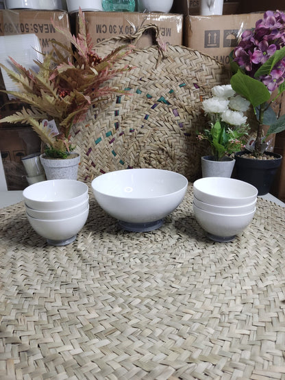 Premium Porcelain Serving Bowl Set – 7 Pieces