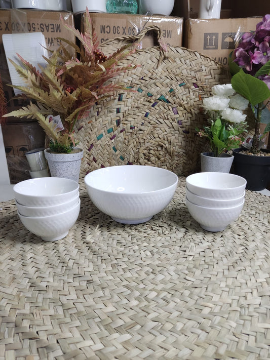 Premium Porcelain Serving Bowl Set – 7 Pieces model B