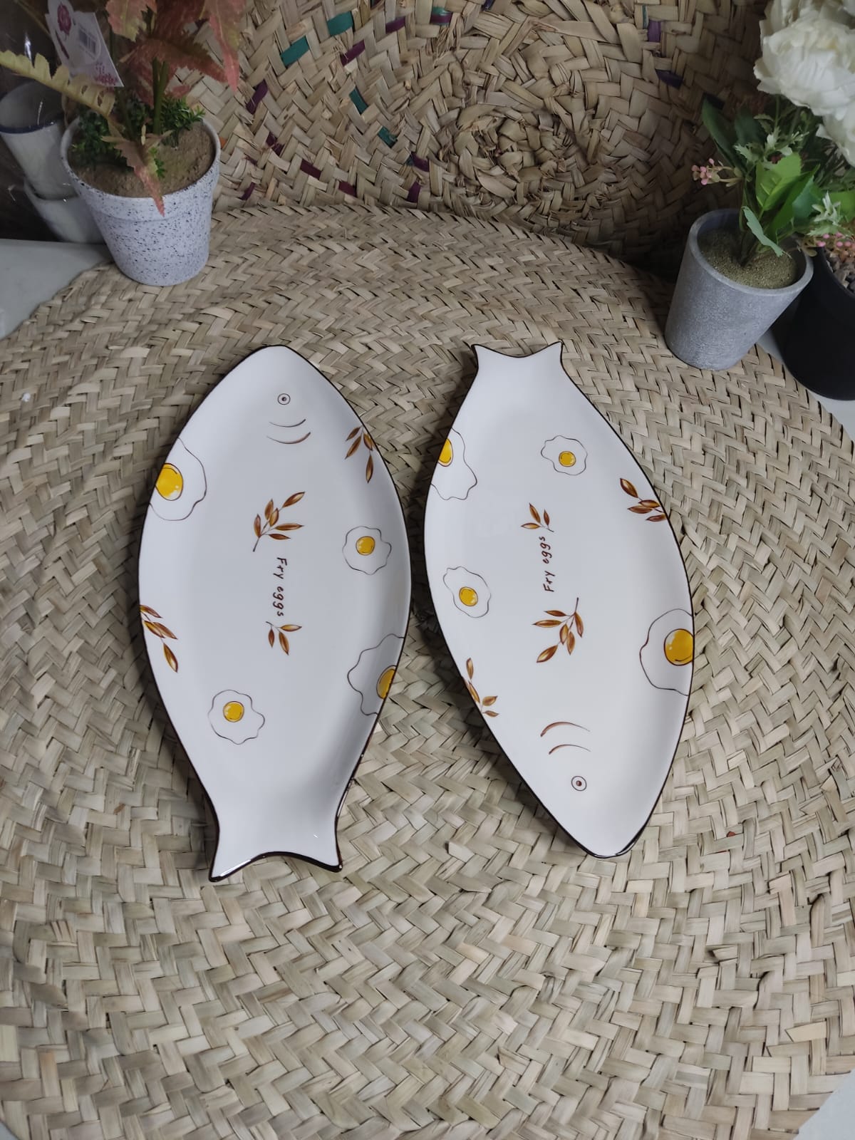 Decorative Large Fish Plate for Multiple purpose